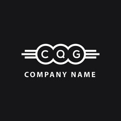 CQG letter logo design on black background. CQG  creative circle letter logo concept. CQG letter design.
