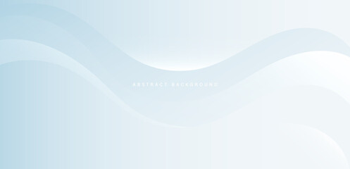 Abstract blue background with smooth wave. Simple soft blue wavy vector. Modern clean gradient design. Minimal light blue graphic pattern. Suit for banner, poster, brochure, website, flyer