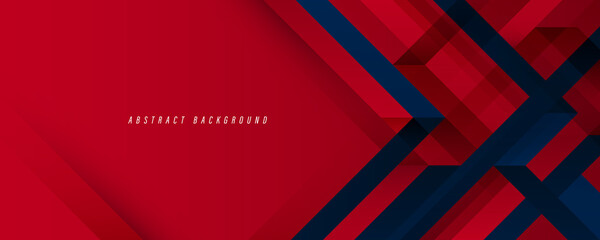 Modern abstract red gradient geometric shapes background with dark blue lines element. Futuristic graphic texture design. Minimal style. Suit for banner, poster, cover, brochure, presentation, flyer