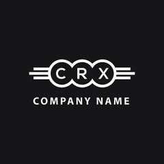 CRX letter logo design on black background. CRX creative circle letter logo concept. CRX letter design. 
