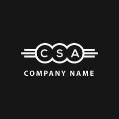 CSA letter logo design on black background. CSA  creative circle letter logo concept. CSA letter design.
