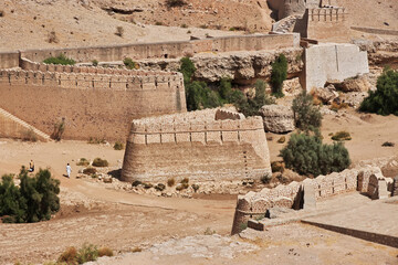 Ranikot Fort, Great Wall of Sindh, vinatge ruins in Pakistan