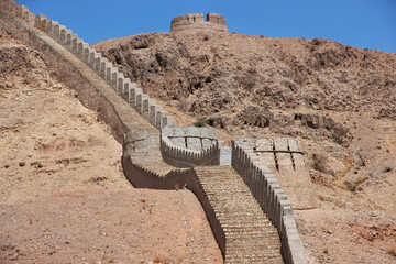 Ranikot Fort, Great Wall of Sindh, vinatge ruins in Pakistan