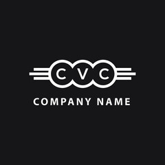 CVC letter logo design on black background. CVC  creative circle letter logo concept. CVC letter design.