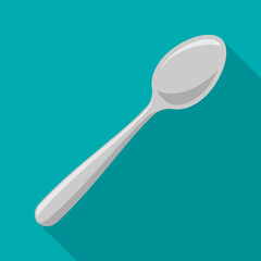 Spoon icon. Flat design. Vector illustration.