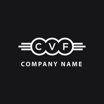 CVF letter logo design on black background. CVF  creative circle letter logo concept. CVF letter design.