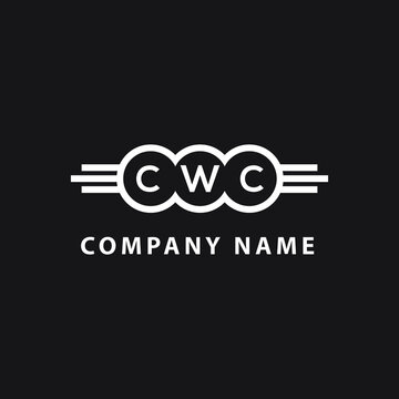 CWC letter logo design on black background. CWC  creative circle letter logo concept. CWC letter design.