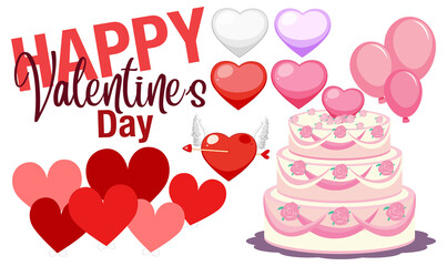 Valentine theme with big cake