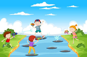 Kids in a school field trip