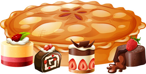 Sweet bakery dessert and pie © blueringmedia