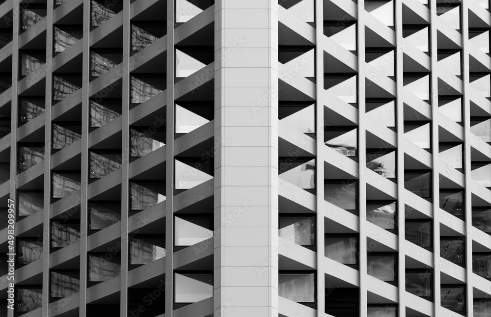 Poster exterior of modern building. architecture abstract background