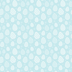 Easter pattern with colourful eggs. Vector