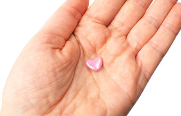 Pink Bead Heart