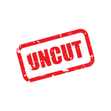Vector Grunge Uncut Label on White Background