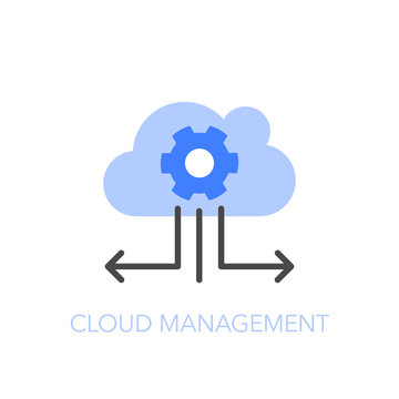 Simple visualised cloud management symbol. Easy to use for your website or presentation.
