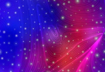 Fototapeta premium Dark Blue, Red vector background with circles, curve lines.