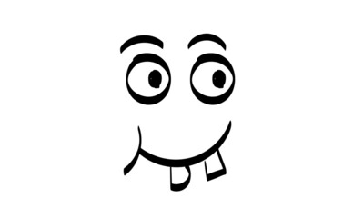 Cute face expressions for print or use as stickers, card, poster or T shirt