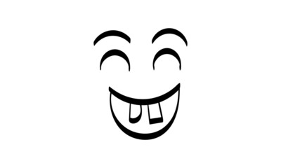 Cute face expressions for print or use as stickers, card, poster or T shirt
