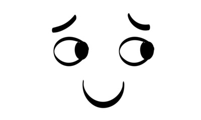 Cute face expressions for print or use as stickers, card, poster or T shirt