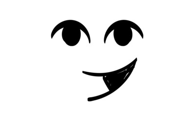 Cute face expressions for print or use as stickers, card, poster or T shirt