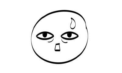Cute face expressions for print or use as stickers, card, poster or T shirt