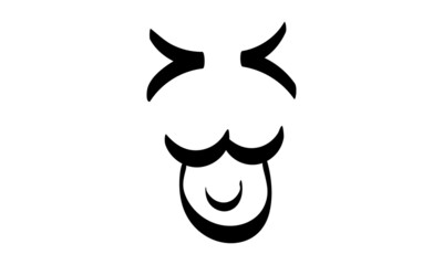 Cute face expressions for print or use as stickers, card, poster or T shirt