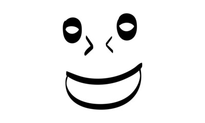 Cute face expressions for print or use as stickers, card, poster or T shirt