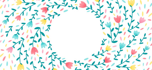 Horizontal artistic colorful abstract background banner. 