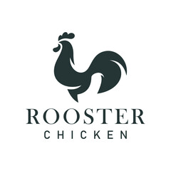Fototapeta premium rooster logo black rooster logo simple rooster logo design
