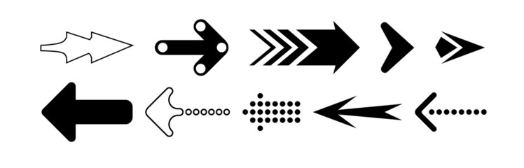 Set of black vector arrows. Arrow icon. Arrow vector icon. Arrow. Arrows vector collection
