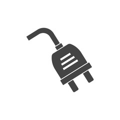 Vector icon electric plug seamless pattern on a white background. Layers grouped for easy editing illustration. For your design