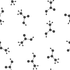Naklejka premium Molecule vector icon seamless pattern on a white background. Layers grouped for easy editing illustration. For your design