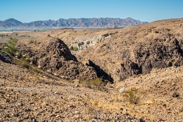 An overlooking view of nature in Yuma, Arizona