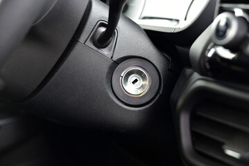 Keyhole, ignition switch in the passenger car