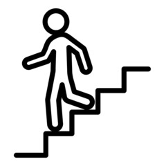 Go Down  Stairs  Sign Flat Icon Isolated On White Background