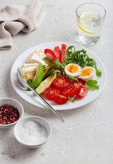 keto diet breakfast egg avocado brie cheese tomato bell pepper