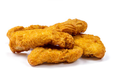 chicken nuggets isolated on a white background