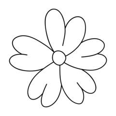 Organic Heart shape flower line art illustration for template, web, wedsite, application, presentation, Graphics design, branding, etc.