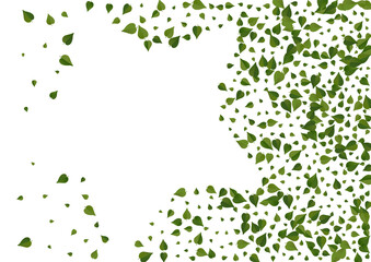 Lime Leaves Motion Vector White Background