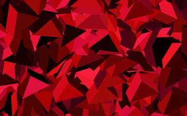 Dark Pink, Red vector template with crystals, triangles.