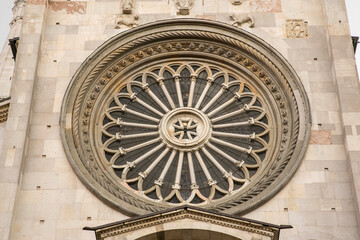 Obraz premium Close up of facade of Duomo in Modena, Italy. This is the most important church in the city.