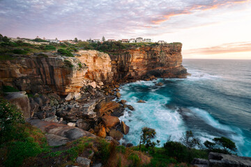 Diamond Bay Reserve at Sunrise, Vaucluse Sydney - obrazy, fototapety, plakaty