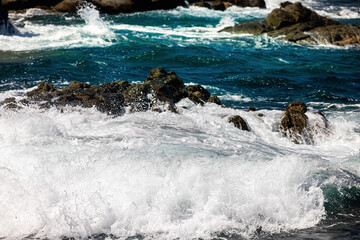 LaDigue Stones Rocky Beach Ocean power