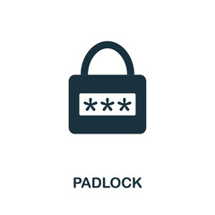 Padlock flat icon. Colored element sign from internet security collection. Flat Padlock icon sign for web design, infographics and more.