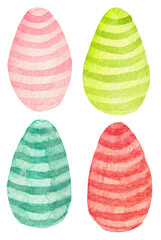 Colorful watercolor collection, Easter eggs for various products, holiday decorations, festive cards ect.