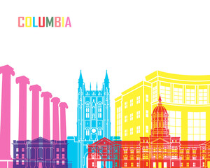 Obraz na płótnie Canvas Columbia MO skyline pop