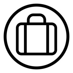 Briefcase Flat Icon Isolated On White Background