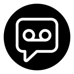 Naklejka premium Audio Message Flat Icon Isolated On White Background