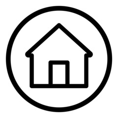 Home Flat Icon Isolated On White Background