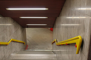 modern stairs of a subway